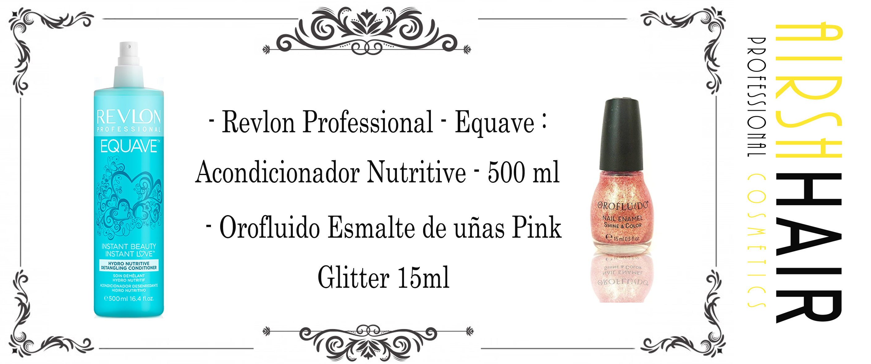 equave hydro y Orofluido Esmalte de uñas Pink Glitter 15ml